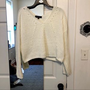 Slightly Cropped White/Cream Sweater